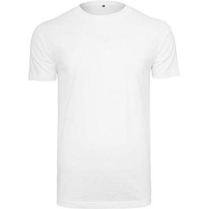 Koszulka Unisex Dla Dorosłych Z Bawełny Organicznej Z Okrągłym Dekoltem. Czarne bluzki BUILD YOUR BRAND, l, bez wzorów, z bawełny, sportowe, bez kołnierzyka, bez ramiączek. Za 67,99 zł.