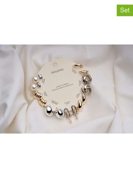 Heliophilia 7-częściowy zestaw kolczyków rozmiar: onesize. Szare kolczyki Heliophilia, metalowe. Za 95,99 zł.