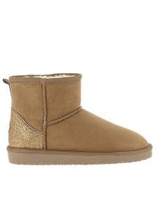 Blackfield Botki zimowe "Casablanca" w kolorze jasnobrązowym rozmiar: 40. Brązowe botki Blackfield, na zimę, z aplikacjami, z materiału, z okrągłym noskiem, bez obcasa, na platformie, bez zapięcia. Za 100,28 zł.