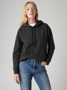 Levi's Bluza w kolorze czarnym rozmiar: S. Czarne bluzy Levi's®, s, bez wzorów, z kapturem. Za 141,85 zł.