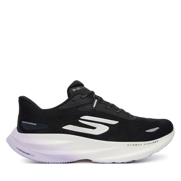 Buty do biegania Skechers. Czarne buty sportowe Skechers, bez wzorów, bez zapięcia, do biegania. Za 384,99 zł.