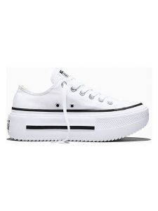Converse Sneakersy "Chuck Taylor All Star Double Stack" w kolorze białym rozmiar: 36,5. Białe trampki Converse, bez wzorów, bez zapięcia. Za 234,95 zł.