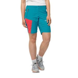 Spodenki trekkingowe damskie Jack Wolfskin Glastal tile. Niebieskie spodenki sportowe Jack Wolfskin, bez wzorów. Za 159,99 zł.