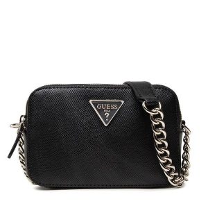 Torebka Guess. Czarne listonoszki Guess, z aplikacjami, bez dodatków. Za 309,99 zł.