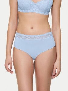 Triumph Figi klasyczne Feel Of Modal 10214399 Błękitny. Niebieskie figi Triumph, bez wzorów. Za 49,99 zł.