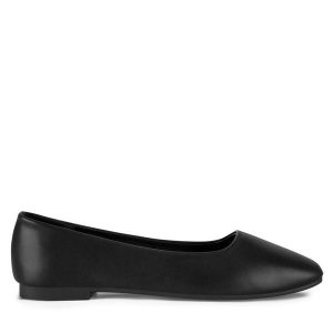 Baleriny JENNY. Czarne balerinki Jenny, bez wzorów, bez obcasa, bez zapięcia. Za 59,99 zł.