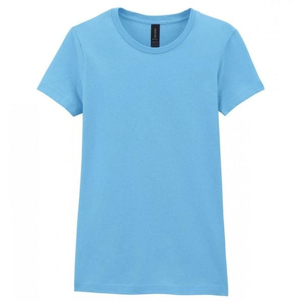 Koszulka Softstyle Dla Pań I Panów. Niebieskie bluzki GILDAN, bez wzorów, sportowe, bez kołnierzyka, bez ramiączek. Za 40,99 zł.