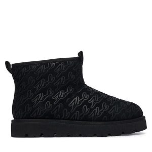 Śniegowce KARL LAGERFELD. Czarne buty zimowe KARL LAGERFELD, bez obcasa, bez zapięcia. Za 919,99 zł.