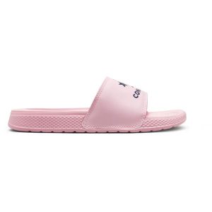 Klapki damskie Converse All Star Slide. Czerwone klapki Converse, bez wzorów, z materiału, bez obcasa. W wyprzedaży za 281,10 zł.