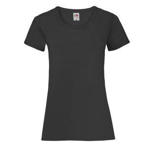Koszulka Damska Valueweight. Czarne bluzki FRUIT OF THE LOOM, m, bez wzorów, sportowe, bez kołnierzyka, bez ramiączek. Za 35,99 zł.