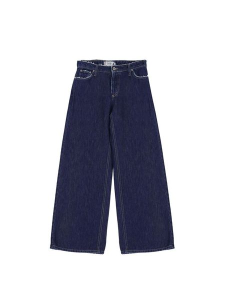 Please Jeansy P2O2CQZNRM Niebieski Wide Leg. Niebieskie jeansy Please, bez wzorów, z bawełny. Za 239,99 zł.