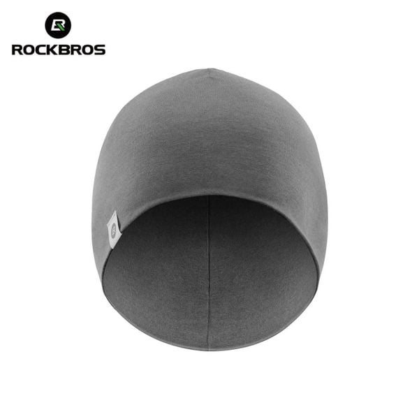 Czapka rowerowa, do biegania, sportowa, pod kask, elastyczna ROCKBROS wełna. Szare czapki ROCKBROS, bez wzorów, z elastanu, sportowe. Za 42,99 zł.