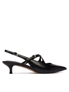 Guess Czółenka FLJCSR LEA05 Czarny. Czarne czółenka Guess, z aplikacjami, ze skóry, bez obcasa, bez zapięcia. Za 549,99 zł.