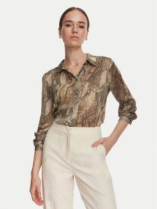 Guess Koszula W6YH68 W3212 Zielony Regular Fit. Zielone koszule Guess, s, z aplikacjami, z syntetyku, bez kołnierzyka, bez ramiączek. Za 344,99 zł.