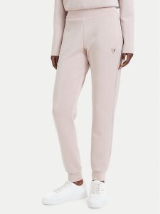 Guess Spodnie dresowe V4YB08 KCAY2 Różowy jasny Regular Fit. Czerwone spodnie dresowe Guess, xxs, z aplikacjami, z dresówki. Za 344,99 zł.