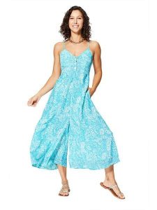 Aller Simplement Kombinezon w kolorze turkusowo-białym rozmiar: 38/40. Białe kombinezony Aller Simplement, bez wzorów, klasyczne, bez kołnierzyka, bez ramiączek. Za 65,99 zł.