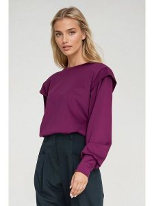 Nife Bluza w kolorze fioletowym rozmiar: 42. Różowe bluzy Nife, bez wzorów, bez kaptura. Za 170,07 zł.