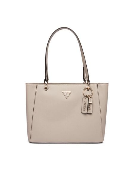 Guess Torebka Noelle II HWZG96 72250 Beżowy. Brązowe shopper bag Guess, z aplikacjami, ze skóry, bez dodatków. Za 447,99 zł.