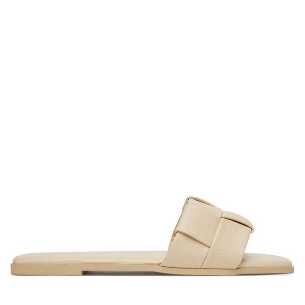 Klapki JENNY. Brązowe klapki Jenny, bez wzorów, bez obcasa. Za 99,99 zł.