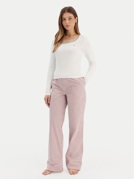 Tommy Hilfiger Piżama UW0UW06143 Écru Regular Fit. Piżamy TOMMY HILFIGER, bez wzorów, z bawełny, bez ramiączek. Za 389,99 zł.