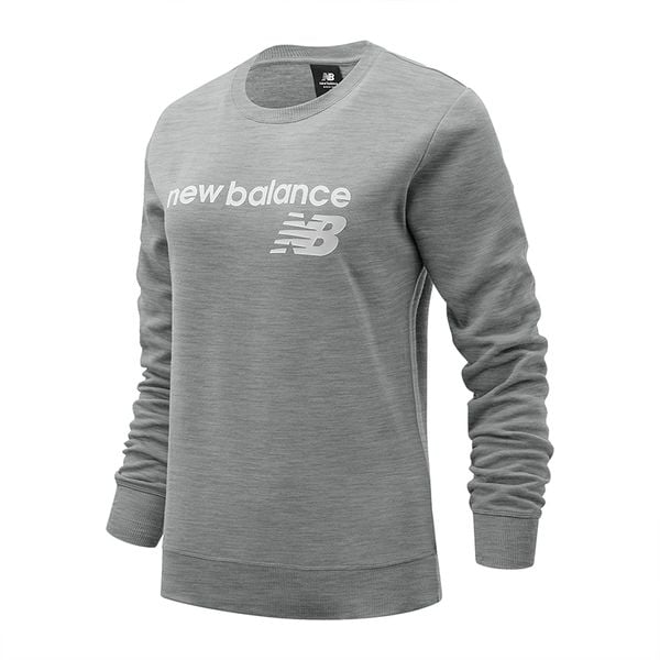 Bluza damska New Balance WT03811AG – szara. Szare bluzy New Balance, s, bez wzorów, z bawełny, bez kaptura. Za 99,99 zł.