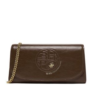 Portfel Beverly Hills Polo Club. Brązowe portfele Beverly Hills Polo Club, bez wzorów. Za 99,99 zł.