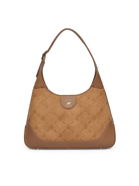 Beverly Hills Polo Club Torebka BHPC-L-004-07 Brązowy. Brązowe torebki klasyczne Beverly Hills Polo Club, bez wzorów, ze skóry, bez dodatków. Za 199,99 zł.