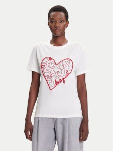Desigual T-Shirt Roma 25WWTK50 Biały Regular Fit. Białe t-shirty Desigual, xl, bez wzorów, z bawełny, bez kołnierzyka, bez ramiączek. Za 229,99 zł.