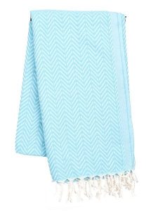 Samimi Chusta hammam "Damla" w kolorze turkusowym - 180 x 100 cm rozmiar: onesize. Niebieskie apaszki i chusty Samimi, bez wzorów, z bawełny. Za 52,99 zł.