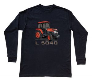 Kubota — bluzka z długim rękawem (Rozmiar: 9 - 11 lat; Kolor koszulki: czarny; Rodzaj nadruku: Kubota). Czarne bluzki nikiniki, l, bez wzorów, z bawełny, bez kołnierzyka, bez ramiączek. Za 79,00 zł.