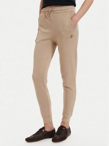 Beverly Hills Polo Club Spodnie dresowe P-SS26W-TF546550 Beżowy Regular Fit. Brązowe spodnie dresowe Beverly Hills Polo Club, l, bez wzorów, z bawełny. Za 239,99 zł.