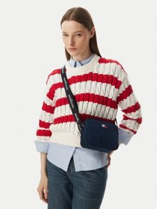 Tommy Jeans Torebka Tjw Ess Daily Crossover AW0AW18769 Granatowy. Niebieskie listonoszki Tommy Jeans, bez wzorów, z jeansu, bez dodatków. Za 289,99 zł.