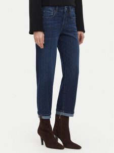 Liu Jo Jeansy UF6085 D0356 Granatowy Straight Fit. Niebieskie jeansy Liu Jo, bez wzorów, z bawełny. Za 649,99 zł.