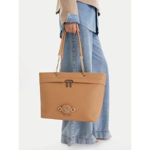 Torebka Nine West. Brązowe shopper bag Nine West, bez wzorów, bez dodatków. Za 155,99 zł.