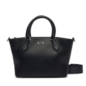 Torebka Armani Exchange. Czarne torebki klasyczne Armani Exchange, bez wzorów, bez dodatków. Za 654,99 zł.