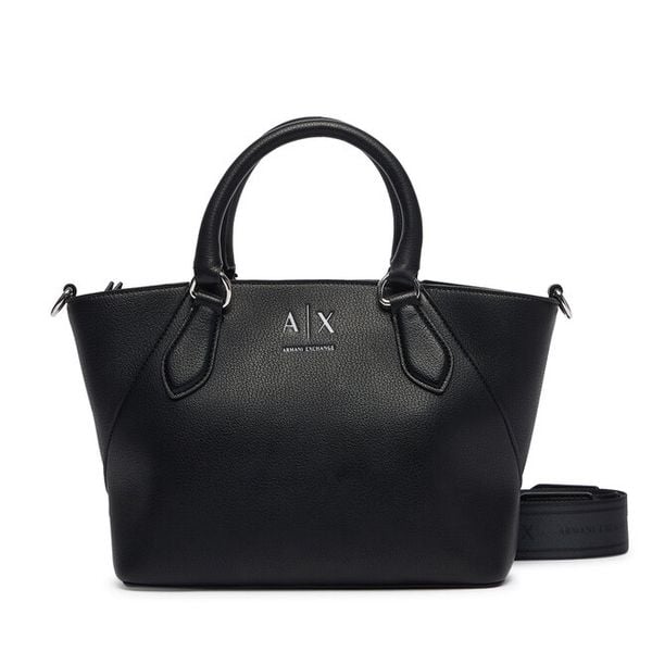 Torebka Armani Exchange. Czarne torebki klasyczne Armani Exchange, bez wzorów, bez dodatków. Za 654,99 zł.