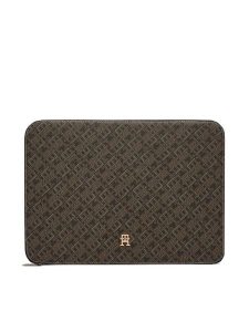 Tommy Hilfiger Etui na laptopa Th Icon Laptop Case Mono Print AW0AW18929 Czarny. Czarne torebki klasyczne TOMMY HILFIGER, bez wzorów, ze skóry, bez dodatków. Za 369,99 zł.