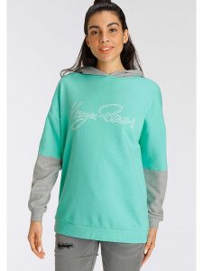Kangaroos Bluza w kolorze miętowo-szarym rozmiar: 36/38. Szare bluzy KangaROOS, bez wzorów, z kapturem. Za 79,96 zł.