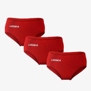 Zestaw 3 sportowych majtek bawełnianych. Czerwone komplety bielizny LEGEA, bez wzorów, z bawełny. W wyprzedaży za 44,00 zł.
