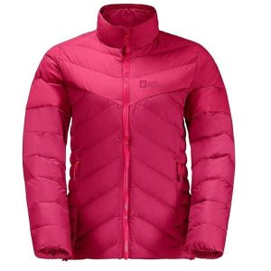 Kurtka turystyczna damska Jack Wolfskin Tundra Down. Czerwone kurtki Jack Wolfskin, xxl, bez wzorów, z poliamidu, bez kaptura. Za 532,00 zł.