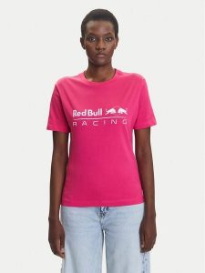 Pepe Jeans T-Shirt Red Bull Racing RL500004 Różowy Regular Fit. Czerwone t-shirty Pepe Jeans, xl, bez wzorów, z bawełny, bez kołnierzyka, bez ramiączek. Za 119,99 zł.