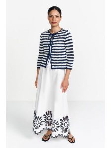 Rich & Royal Kardigan w kolorze biało-granatowym rozmiar: S. Niebieskie kardigany Rich & Royal. Za 232,23 zł.