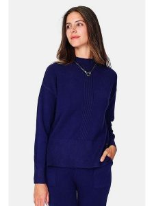 William de Faye Sweter w kolorze granatowym rozmiar: 36. Niebieskie swetry oversize William de Faye, bez wzorów, z kaszmiru, bez ramiączek. Za 131,43 zł.