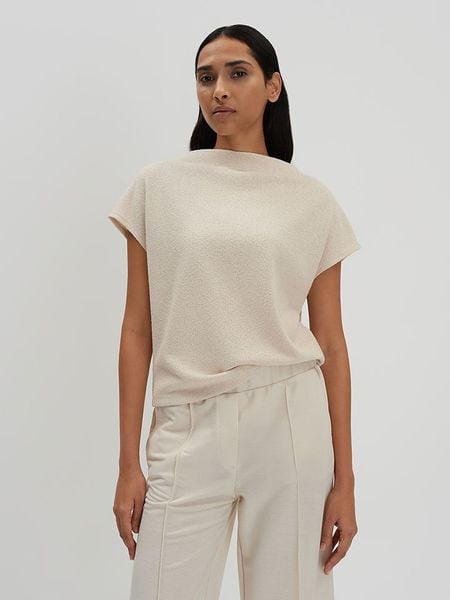 Someday Koszulka w kolorze beżowym rozmiar: 40. Brązowe bluzki someday., bez wzorów, z bawełny, bez kołnierzyka, bez ramiączek. Za 139,54 zł.