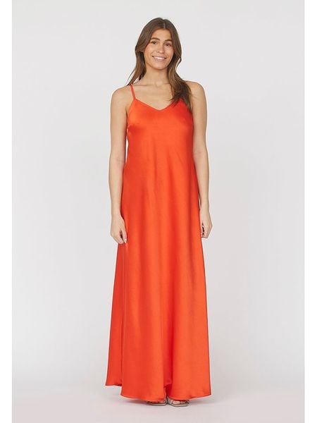 SisterS point Sukienka w kolorze pomarańczowym rozmiar: L. Pomarańczowe sukienki Sisters Point, na co dzień, l, bez wzorów, bez kołnierzyka, bez ramiączek, maxi, proste. Za 73,93 zł.