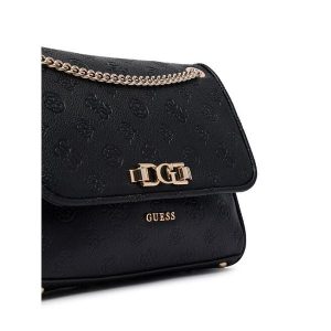 Torebka Guess. Czarne listonoszki Guess, z aplikacjami, bez dodatków. Za 569,99 zł.