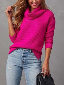 Milan Kiss Golf w kolorze różowym rozmiar: M. Różowe golfy Milan Kiss, bez wzorów. Za 187,96 zł.