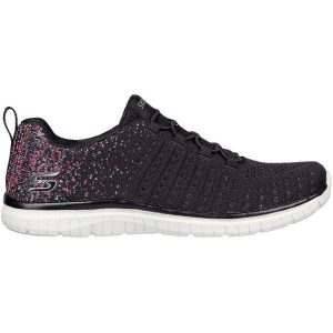 Adidasy Skechers Virtue, Kobiety. Czarne buty sportowe Skechers, bez wzorów, bez zapięcia. Za 390,00 zł.