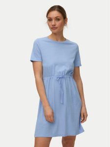 Vero Moda Sukienka codzienna Luna 10325626 Niebieski Regular Fit. Niebieskie sukienki Vero Moda, na co dzień, xl, bez wzorów, z syntetyku, bez kołnierzyka, bez ramiączek, proste. Za 89,99 zł.