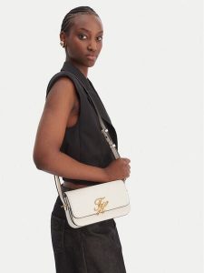 Tommy Hilfiger Torebka Th Script Flap Crossover AW0AW18399 Biały. Białe torebki klasyczne TOMMY HILFIGER, bez wzorów, ze skóry, bez dodatków. Za 690,99 zł.